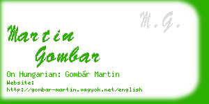 martin gombar business card