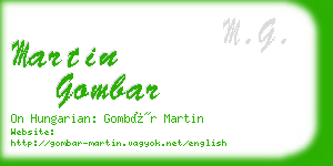 martin gombar business card